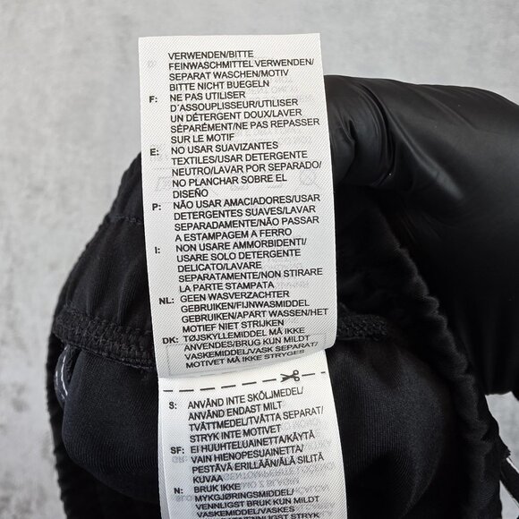 Adidas Jogger Pants Womens Small Black White 3 Stripes Track Athletic Stretch - Picture 5 of 15